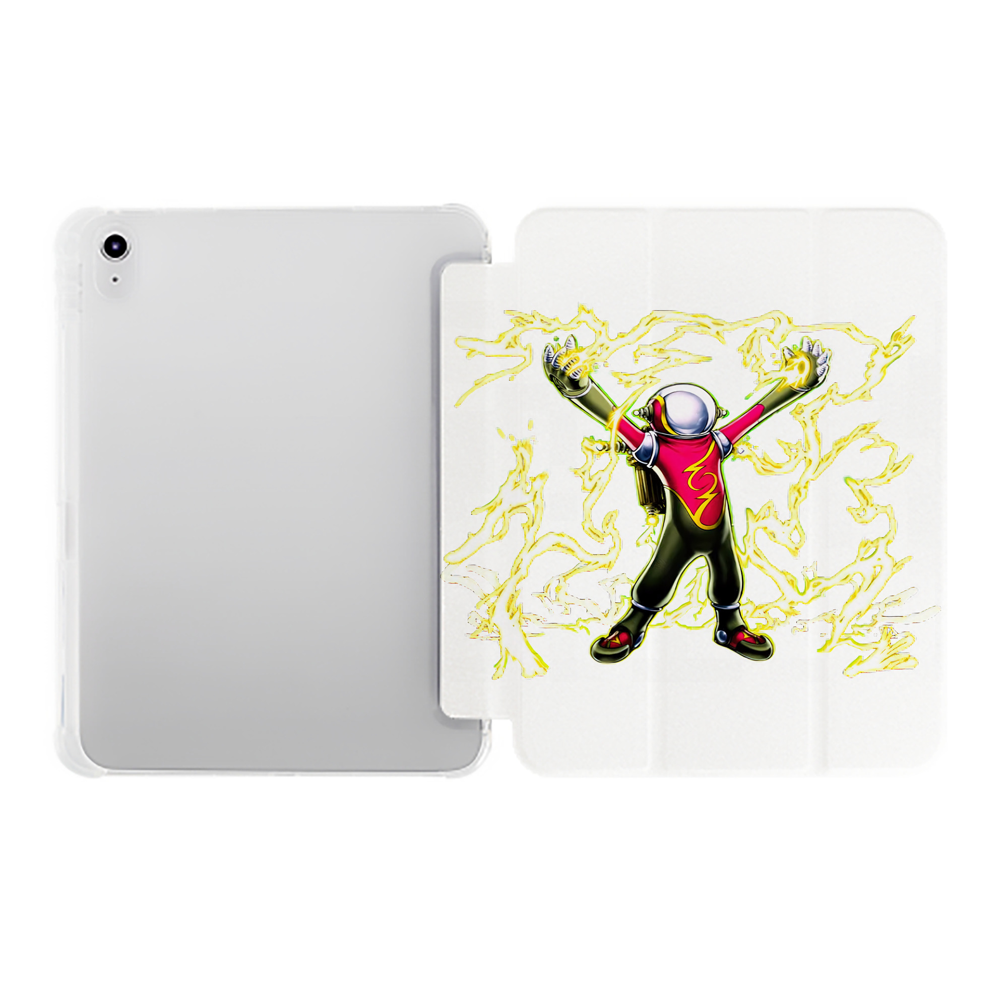 （画像用） 遊☆戯☆王 Yu-Gi-Oh! IPad ケース ペン収納付き 三つ折りスタンド PUレザー×シリコン 対応機種9.5/10.5/10.9インチ